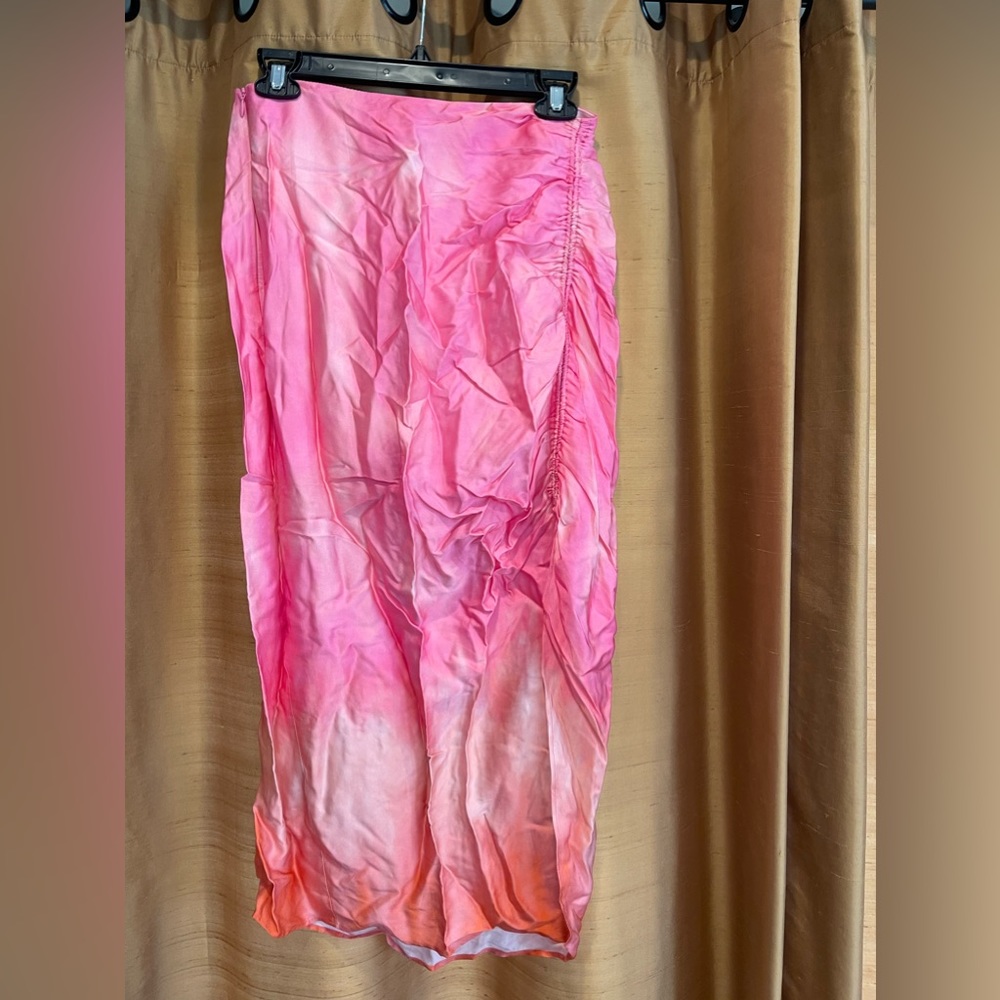 Zara Size Small skirt pink orange tye dye